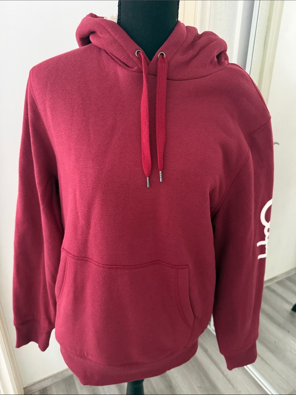 Women’s Burgundy Pullover Hoodie - Classic Cozy Sweatshirt